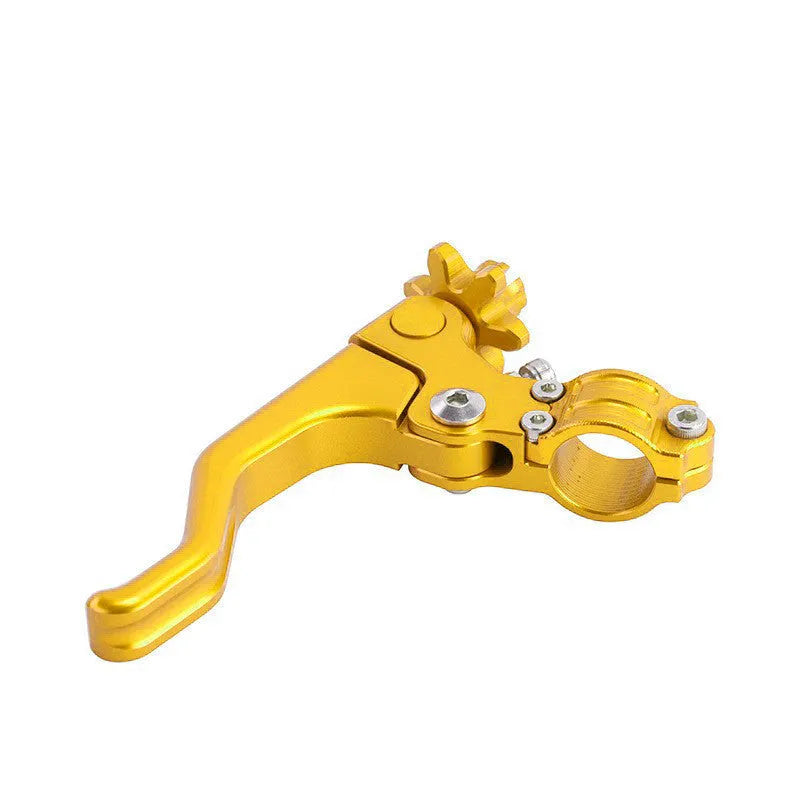 Aluminium motorcycle two-finger clutch lever shown in multiple colour options