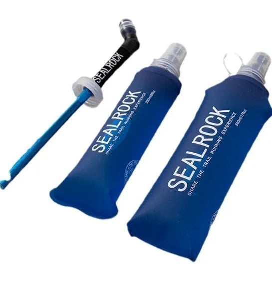 Portable plastic straw with suction tube for mountain climbing and biking outdoor use.
