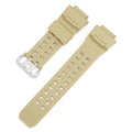 Camouflage pattern TPU watch strap with silver buckle showing 12+7cm length