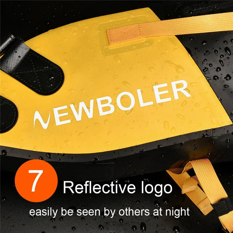 Waterproof 13L bicycle tail bag in black, green, and yellow colour options
