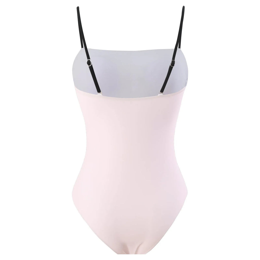 Women's patterned polyester bikini swimsuit with removable tulle skirt in available sizes