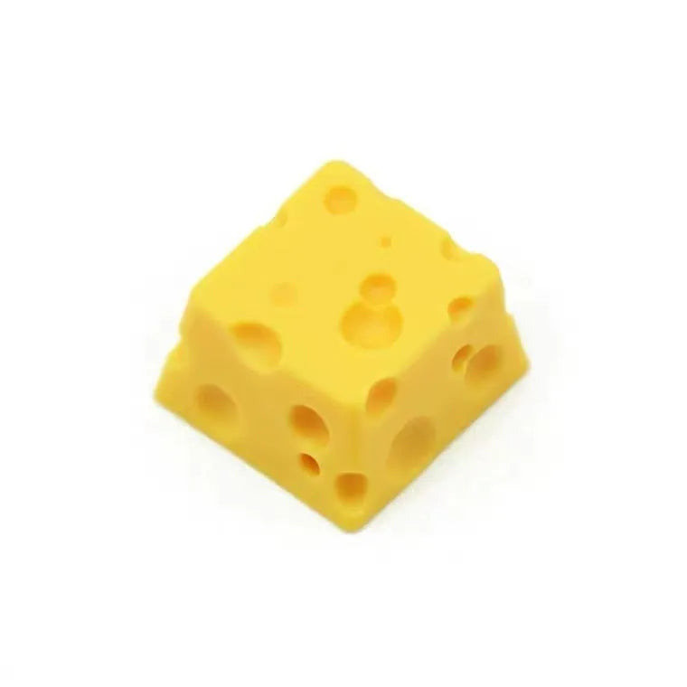 Yellow resin cheese wedge artisan keycap for MX mechanical keyboards