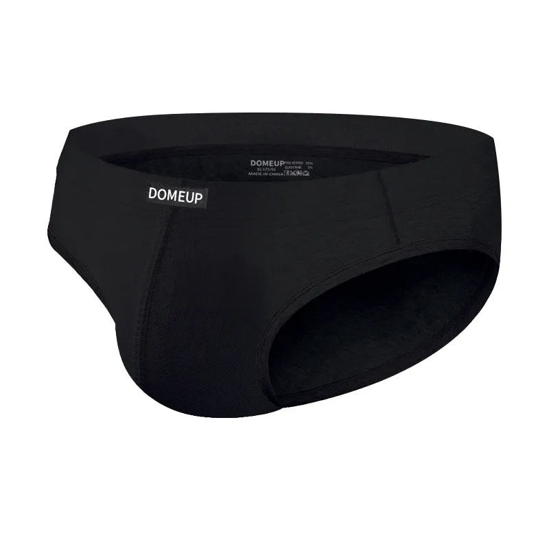 Men's solid colour low waist briefs with seamless breathable design in white, black or pink