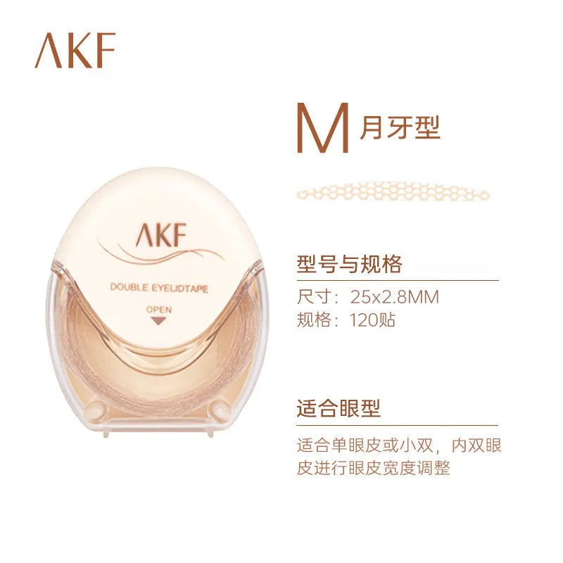 Roll of invisible natural lace double eyelid stickers in choice of Crescent S, M, or Olive M shapes.