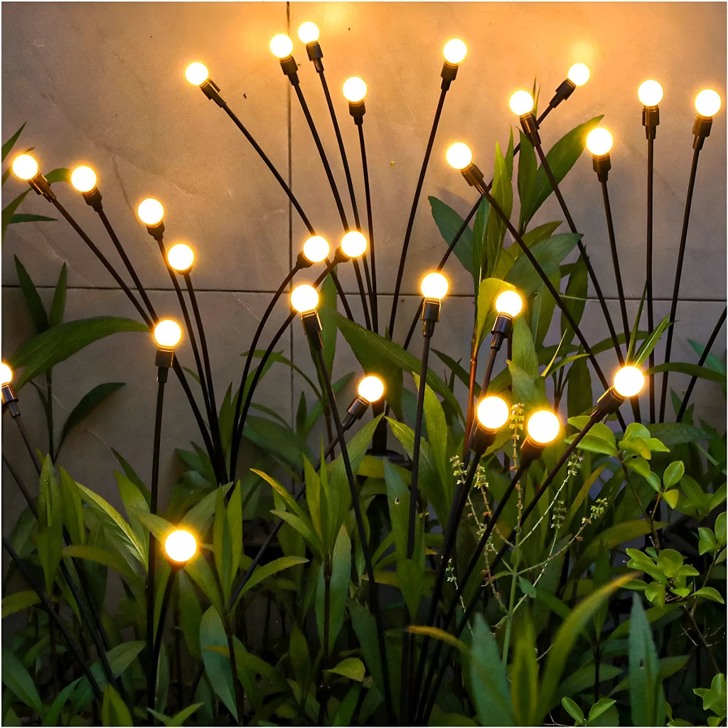 Solar-powered LED lawn light with pneumatic ground plug for automatic dusk-to-dawn garden pathway lighting