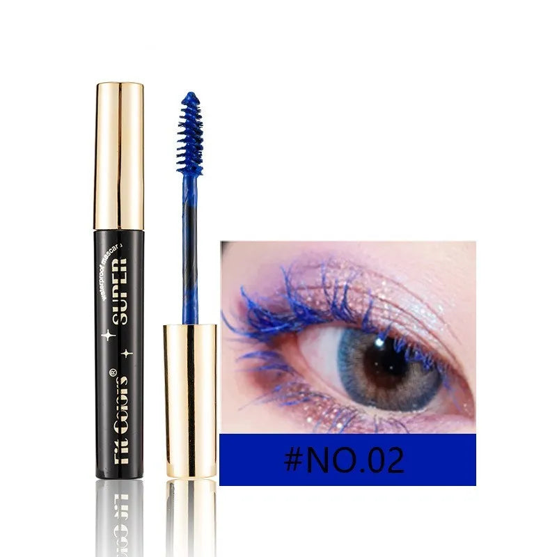 Stage mascara for Christmas performances in 12 colours including gold, purple, blue and green mermaid