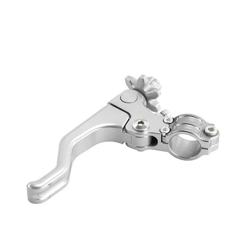 Aluminium motorcycle two-finger clutch lever shown in multiple colour options