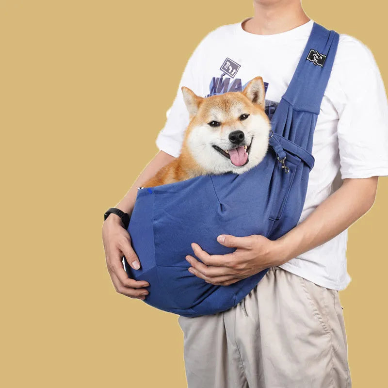 Folding cat messenger backpack with breathable mesh panels shown in multiple colour options.
