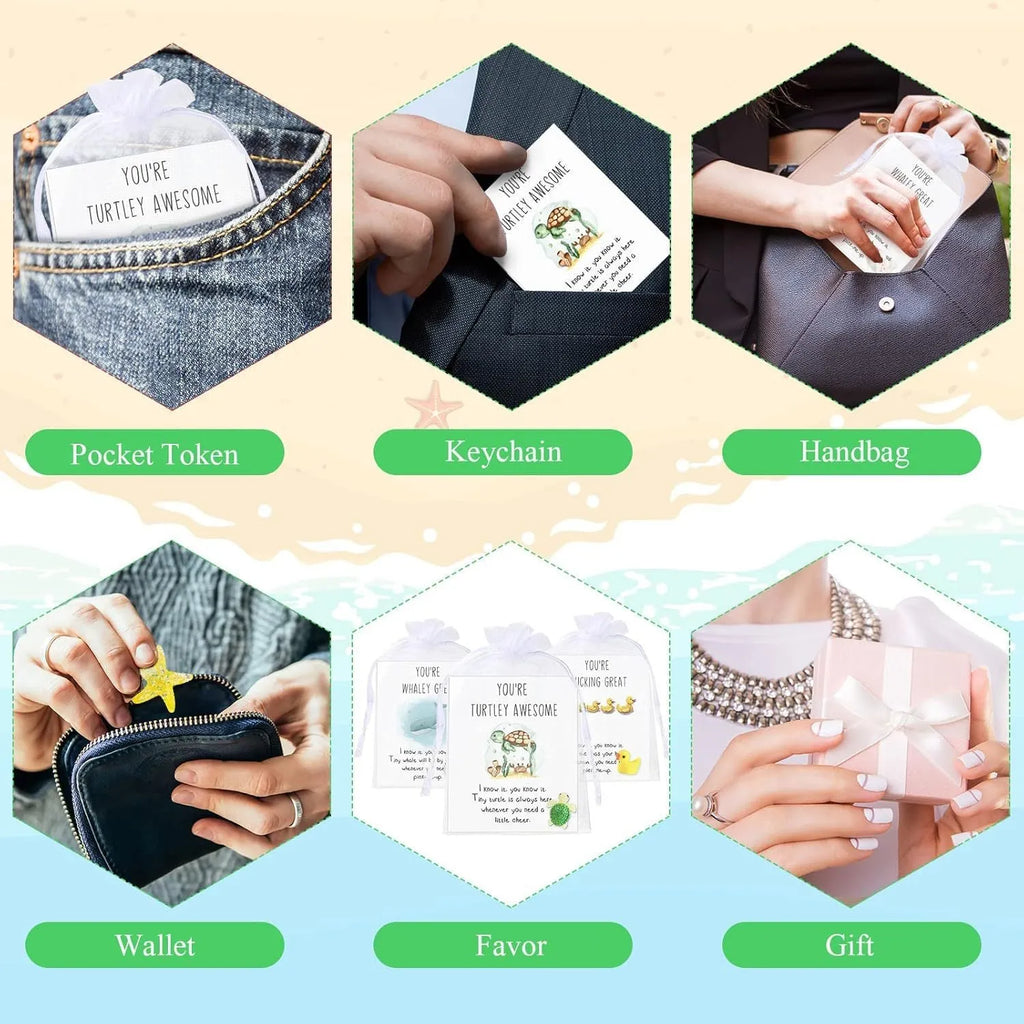 Resin motivational memo cards with inspirational quotes in pocket-sized format