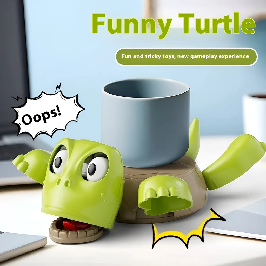 Creative green turtle-shaped ABS plastic coaster for hot drinks.