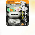 Pet luminous collar with hanging ring in one of four colour patterns: fresh pink, delicate grey, cure green or caramel mocha