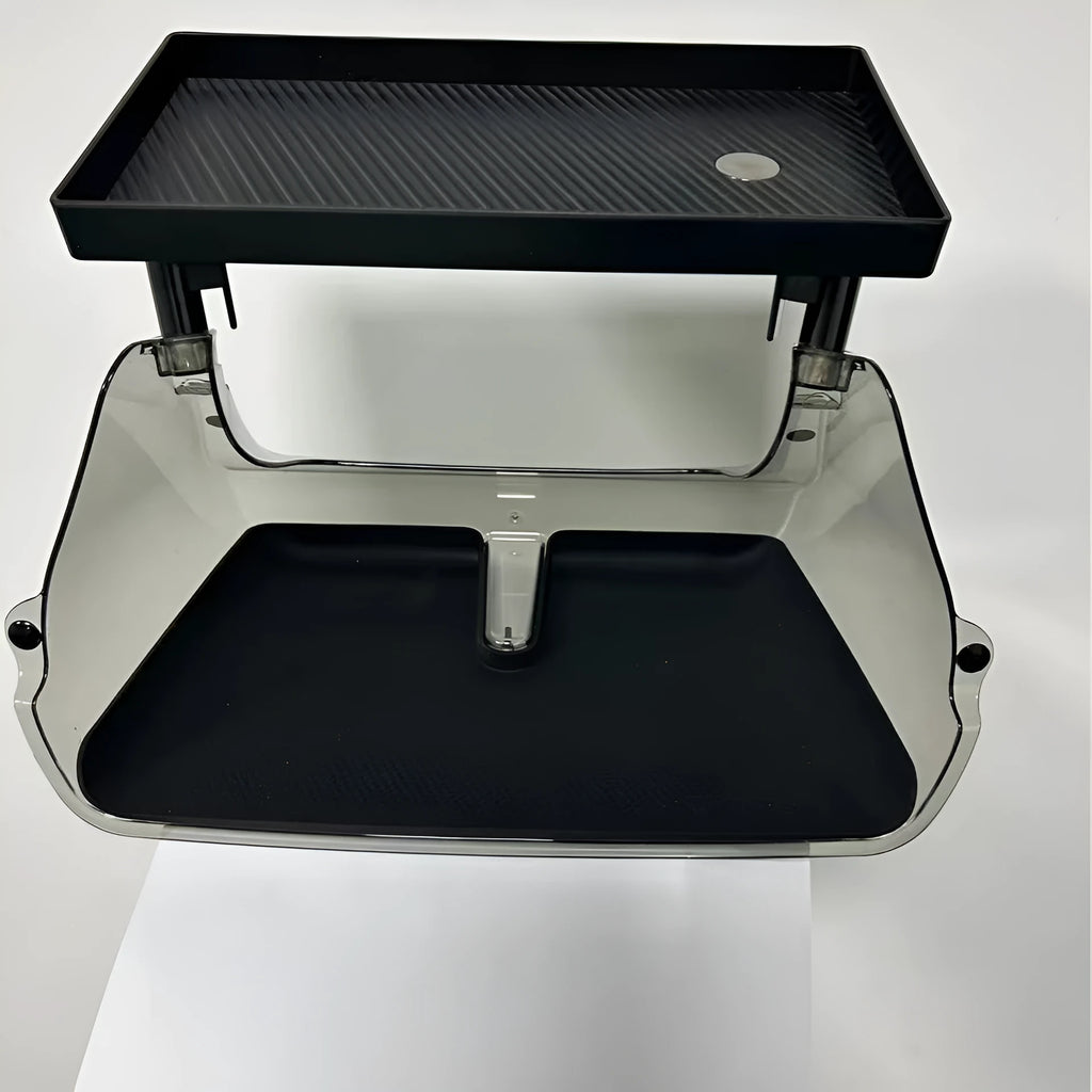 Tesla Model 3 and Y under-screen storage organiser box with ETC card slot in black ABS plastic
