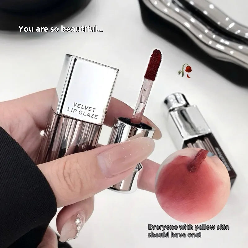 Matte soft mist lipstick in bullet format showing six available shade options