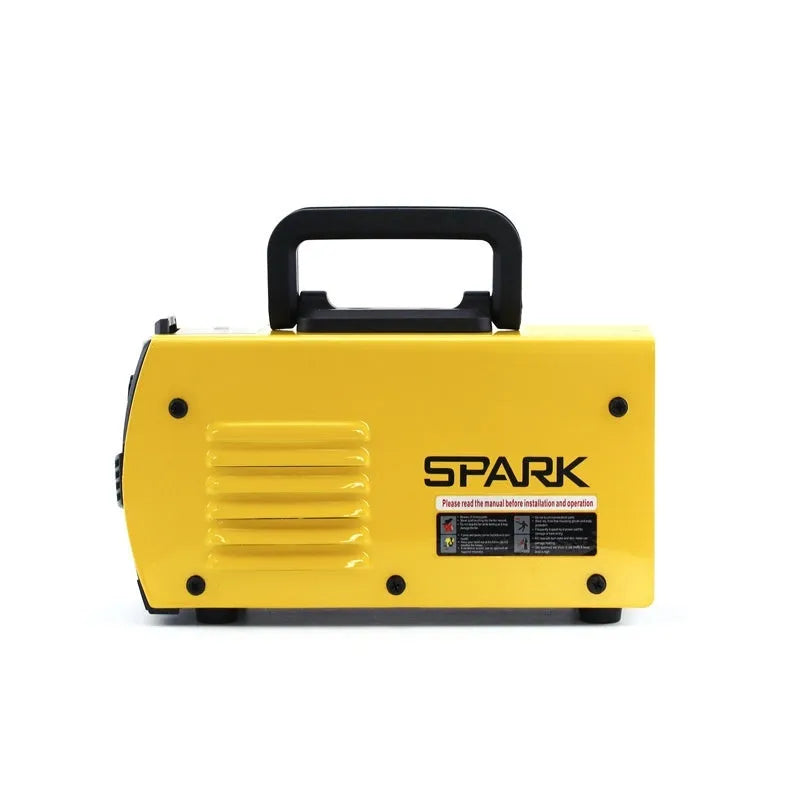 MMA-200MIN 220V DC welding machine with welding tongs, grounding clamps, face shield, and brush hangers