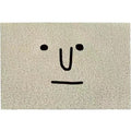 Square PVC floor mat with geometric cartoon Mr Big Nose pattern in four size options