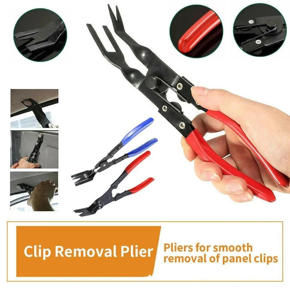 Blue handled car disassembly pliers with 235mm steel construction for door panel and clamp removal