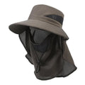 Men's wide brim fishing hat in polyester with adjustable sizing for sun protection