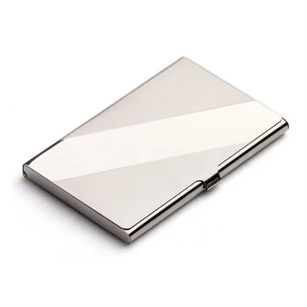 304 stainless steel business card case with laser sculpture geometric design