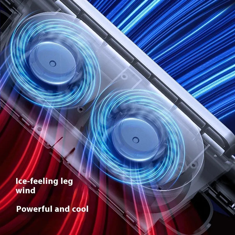USB car fan with no-blade design mounted on vehicle seat using Velcro fixation in 2024 CF03 colour options