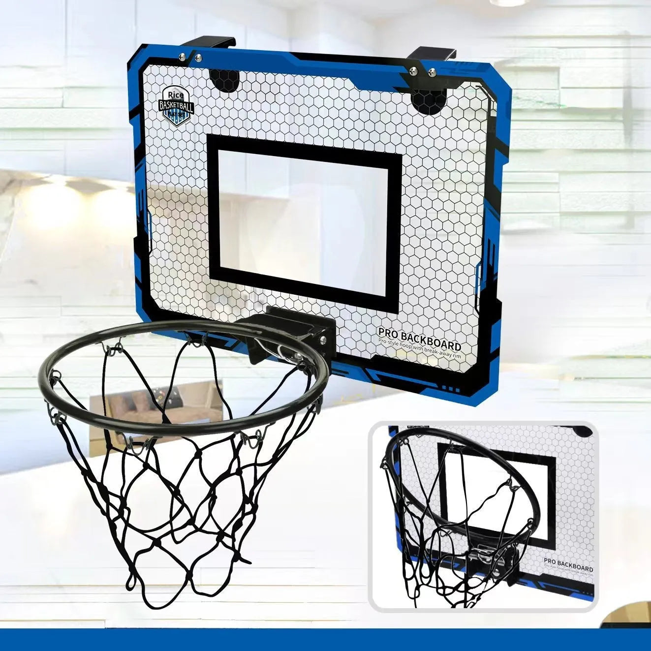 Folding basketball frame with dunk scoring function and punch-free suction cup mounting system