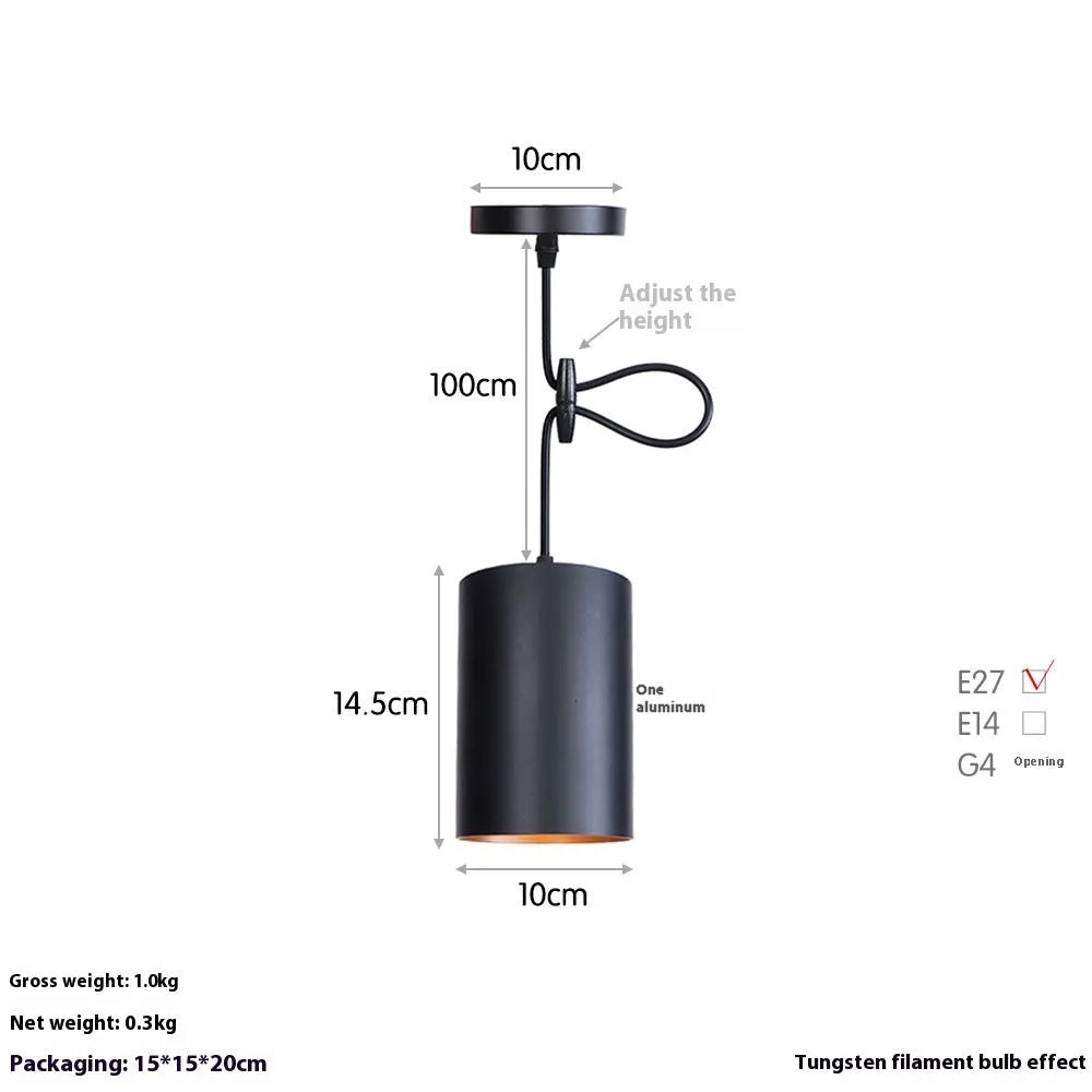 Retro iron art chandelier in D8053 matte black finish for bedroom or living room lighting