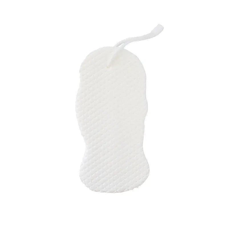 3D bath sponge ball with fish scale texture in white, grey, pink, and light blue colours