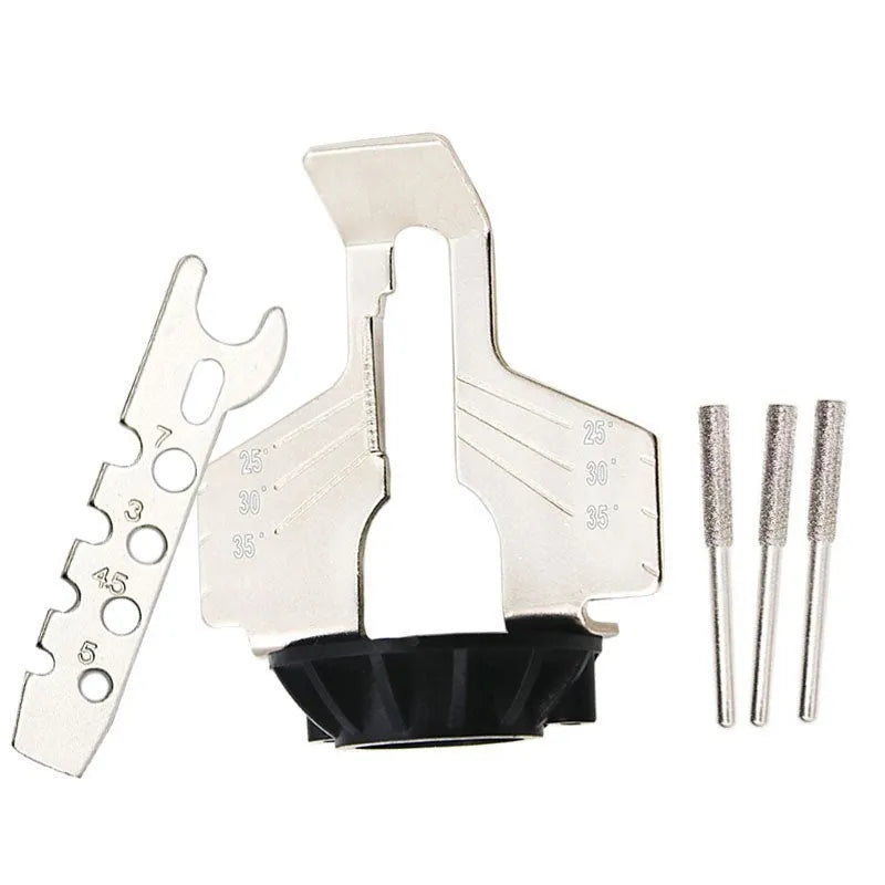 Silver metal electric chain grinding device for band saw blade sharpening with 100 teeth