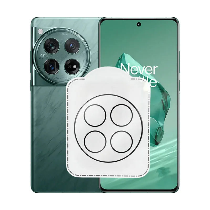OnePlus tempered glass camera lens protector with AR enhanced black ring for OnePlus 12, Find N3, OnePlus 11