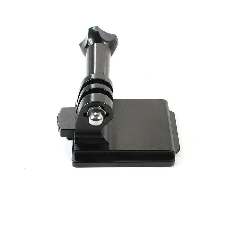 Black aluminium alloy and plastic helmet holder extension with quick release bracket for GoPro Hero 3 and 4 cameras