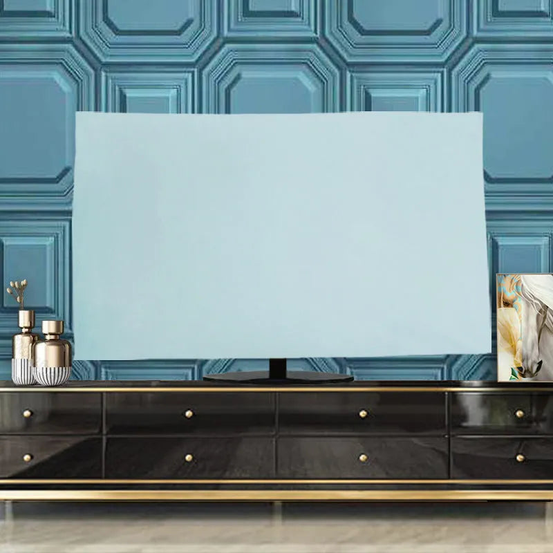 Velvet TV cover in six colour options showing national style design for television dust protection