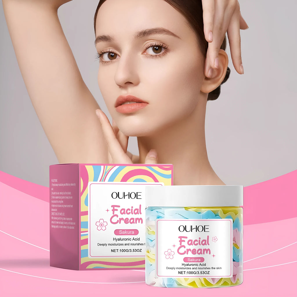 Sakura Butter Cream 100g nourishing moisturising face cream in 5.7cm cube container