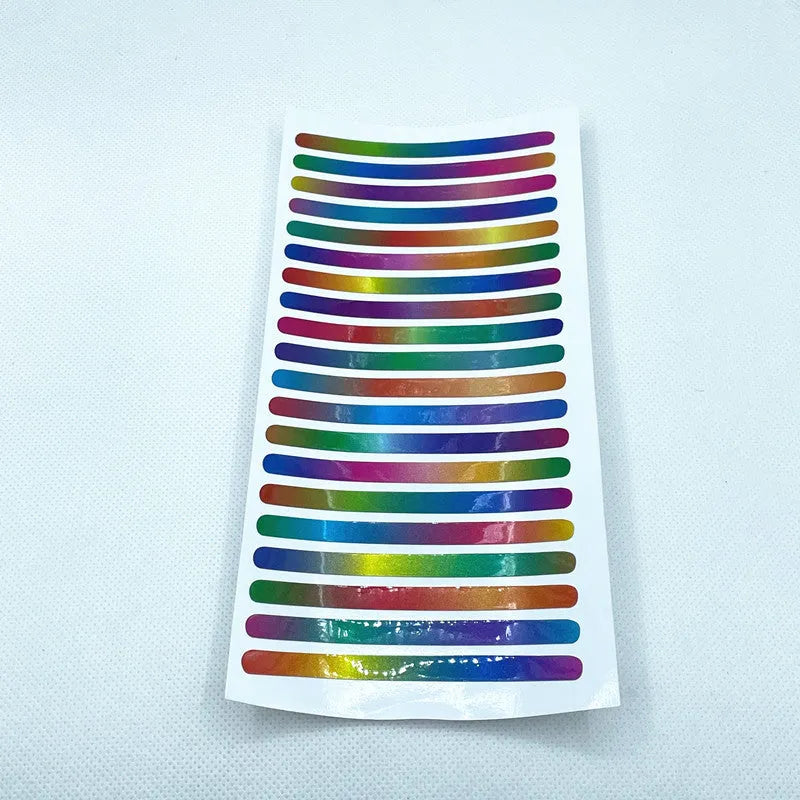 20-piece car wheel hub reflective stickers in multiple colours including luminous and rainbow options