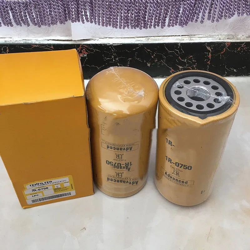 1R-0750 fuel filter element with filter paper construction for diesel engine applications