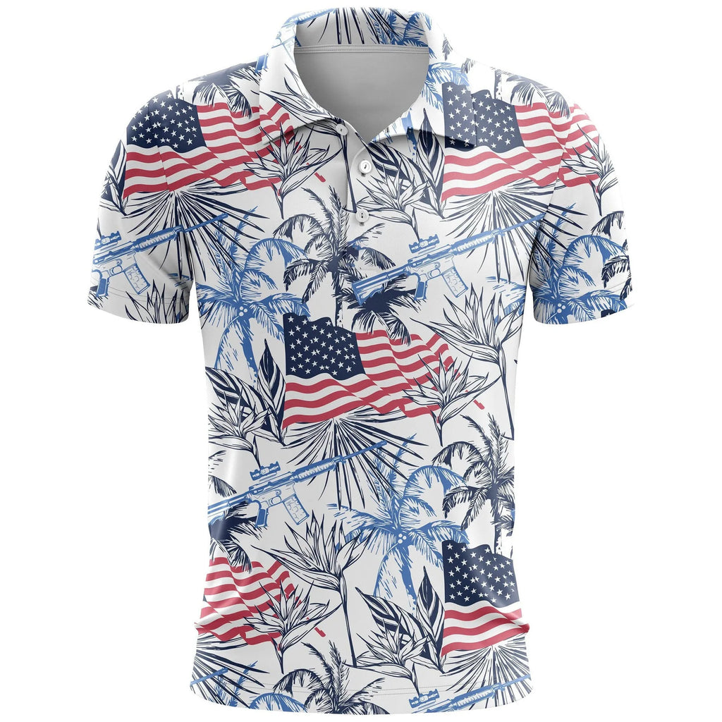 Men's 3D printed sports short sleeve top in loose fit with colour pattern