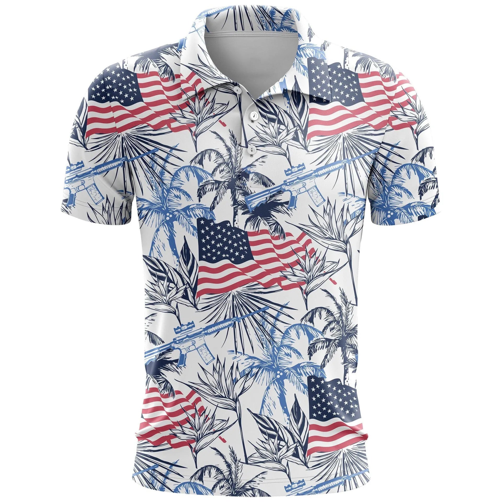 Men's 3D printed sports short sleeve top in loose fit with colour pattern