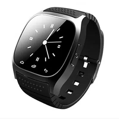 Smart Bluetooth sports watch in black, white, or blue colours compatible with iOS and Android devices