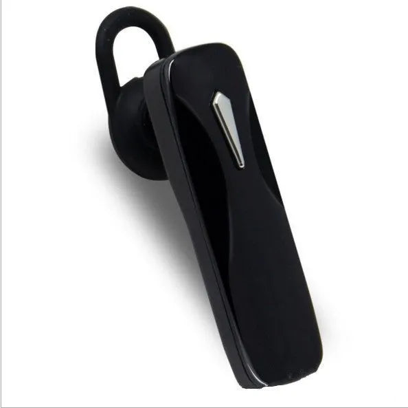 M163 Bluetooth car headset in black or white for hands-free calling and music control.