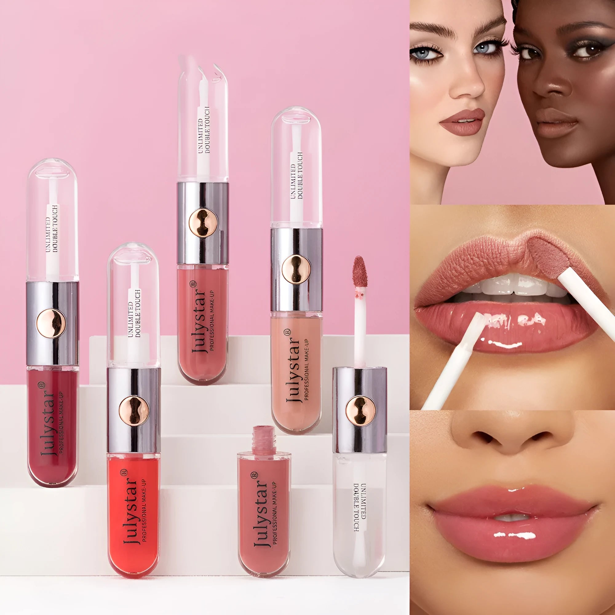 Women's lasting lip gloss in 6ml size with nine colour shade options
