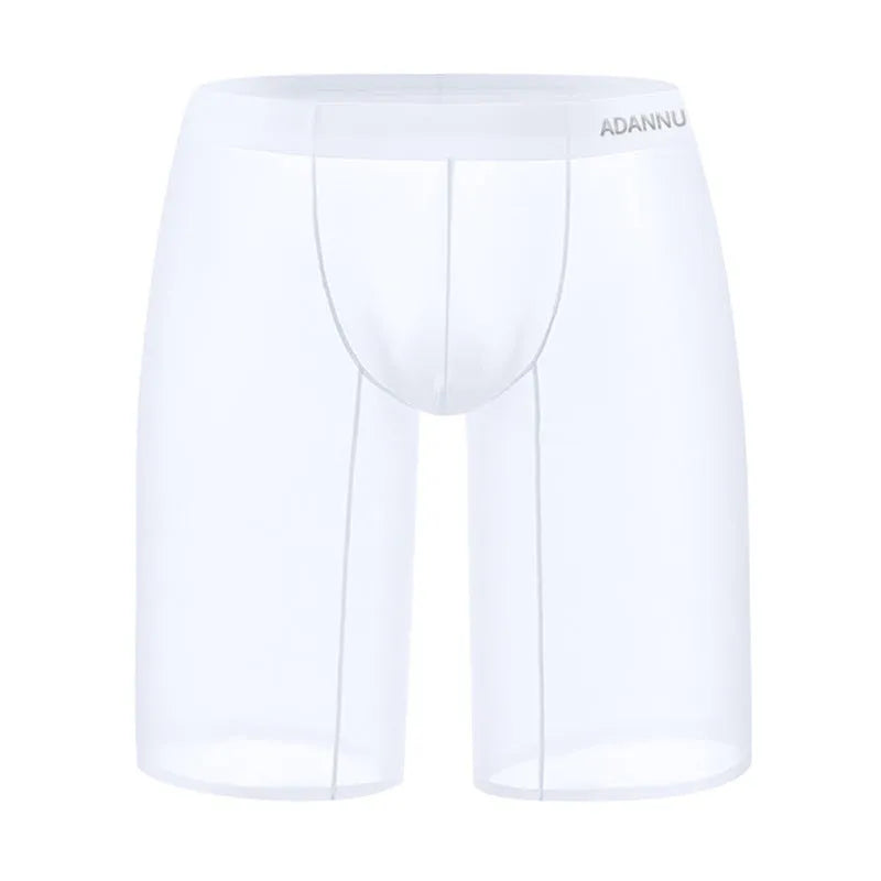Men's solid-colour mesh shorts in black, shown laid flat to display seamless nylon knit fabric.