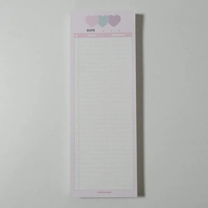 B5 half-size vertical notepad with 30 sheets and double-sided printing for English vocabulary learning