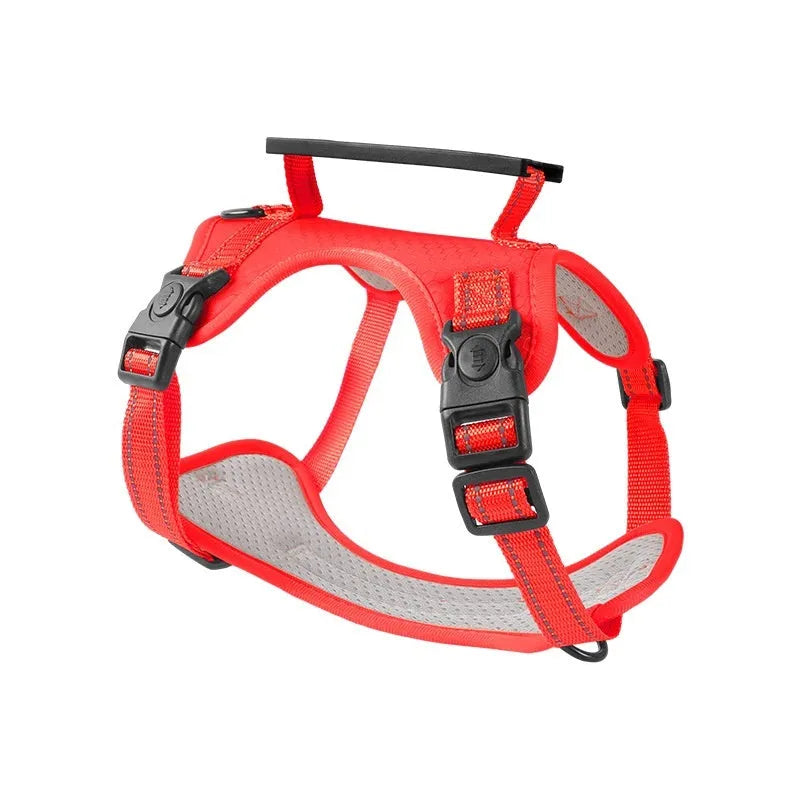 Adjustable polyester dog chest harness traction rope available in multiple colours and sizes