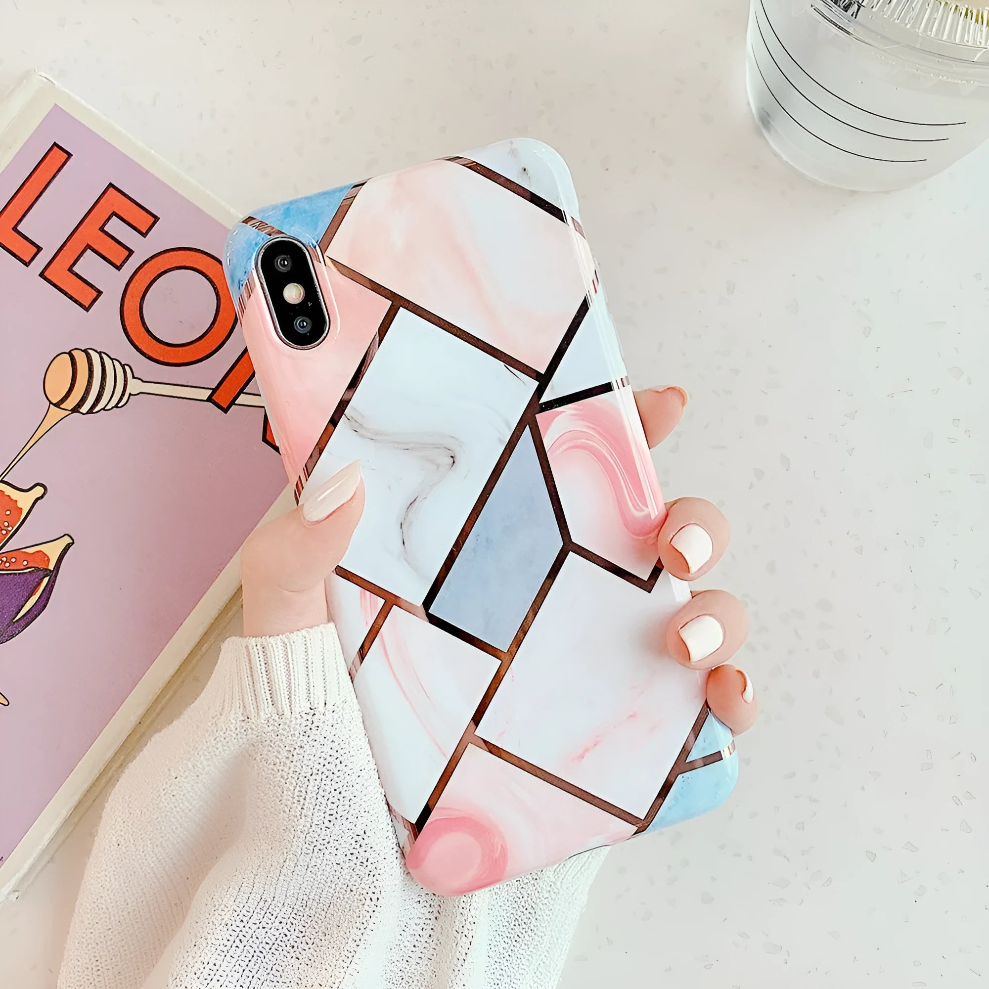 Silicone gel mobile phone case for iPhone in Style C design.