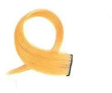 Long curly gradient hair wig patch in mixed silk material, showing 60cm length and vibrant colour options.