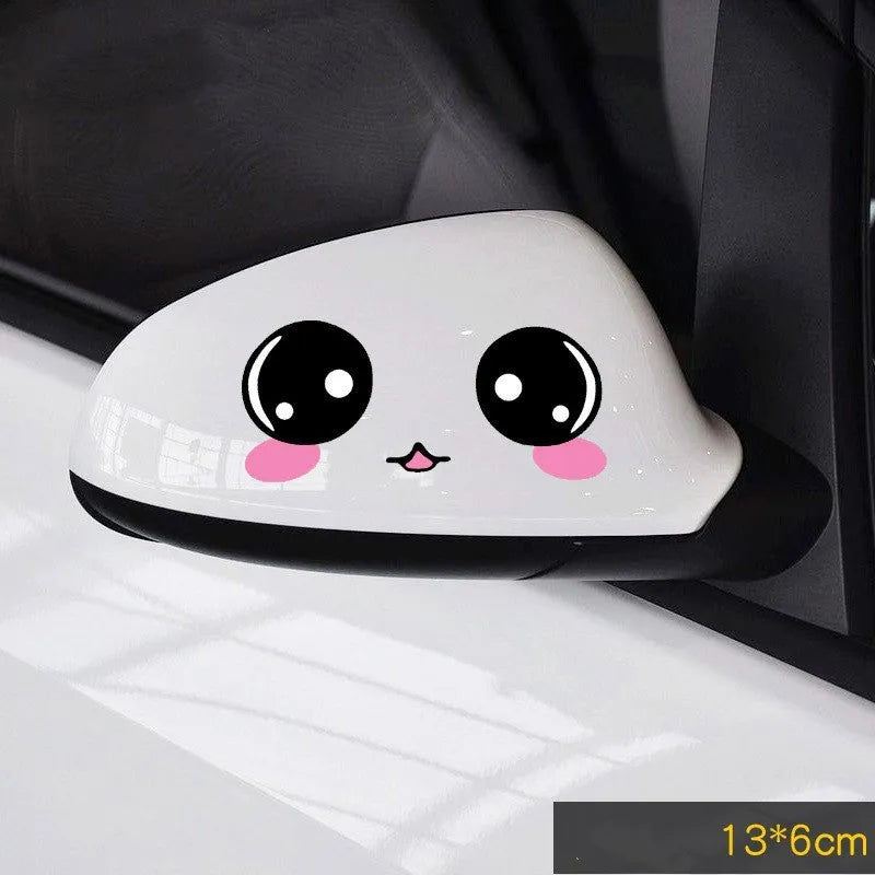 Reflective cartoon eye car stickers in PET vinyl for vehicle personalisation