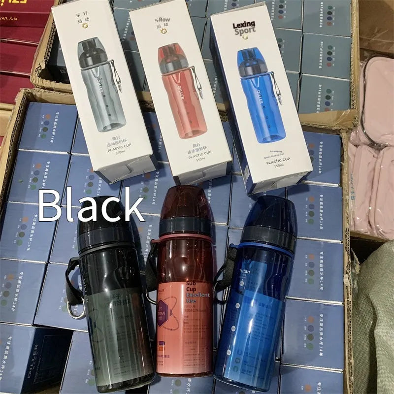 Chinese style sports water bottle with tea compartment in blue, red, black or grey colour