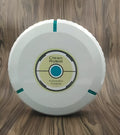 AC robot vacuum cleaner in black or white on wooden floor