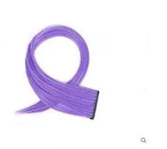 Long curly gradient hair wig patch in mixed silk material, showing 60cm length and vibrant colour options.