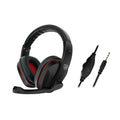 Black wired gaming headset with 40mm speakers and 6.3mm straight plug on 1.2m cable