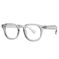 Round rim plastic sunglasses in bright black frame with black and grey lenses
