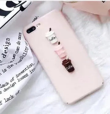 3D cartoon cat design silicone phone case for iPhone models on white background